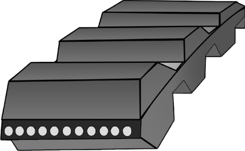 Pasy zębate dwustronne