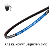 Pas pasek klinowy uzębiony 3VX 1000 PRO OPTIBELT 9x2540