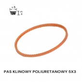 Pas pasek klinowy 5x3 280 Li=290Lp PU BRIZZON 5x280