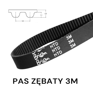 Pas pasek zębaty HTD 3M 252 szer. 18 mm BRIZZON 84 zęby Pas pasek zębaty HTD 3M 252 szer. 18 mm BRIZZON 84 zęby
