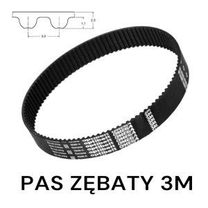 Pas pasek zębaty HTD 3M 159 szer. 9 mm OPTIBELT 53 zęby Pas pasek zębaty HTD 3M 159 szer. 9 mm OPTIBELT 53 zęby