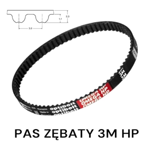Pas pasek zębaty HTD 3M HP 357 szer. 12 mm OPTIBELT 119 zębów WZMOCNIONY Pas pasek zębaty HTD 3M HP 357 szer. 12 mm OPTIBELT 119 zębów WZMOCNIONY