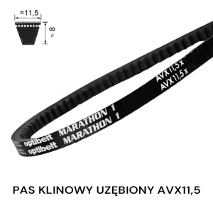 Pas pasek klinowy uzębiony AVX11,5 695 La OPTIBELT 11,5x695 Pas pasek klinowy uzębiony AVX11,5 695 La OPTIBELT 11,5x695