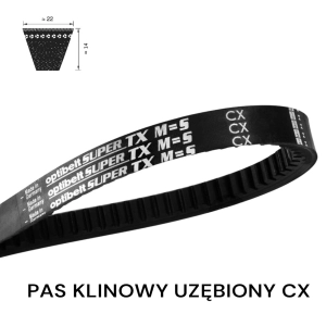 Pas pasek klinowy uzębiony CX 1958 Lp OPTIBELT 22x1958 (CX75)