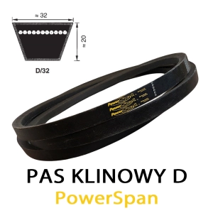 Pas pasek klinowy D/32 3556 Li=3632Lp Power Span CONTINENTAL 17x3632