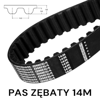 Pas pasek zębaty HTD 14M 1190 szer. 80 mm OPTIBELT 85 zębów