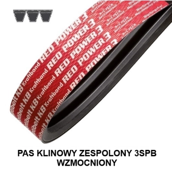 Pas pasek klinowy zespolony WZMOCNIONY 3SPB 6300 LpRP OPTIBELT