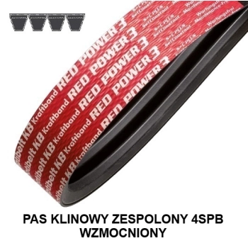 Pas pasek klinowy zespolony WZMOCNIONY 4SPB 7500 LpRP OPTIBELT