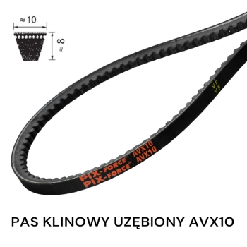 Pas pasek klinowy uzębiony AVX10 887 La PIX 10x887