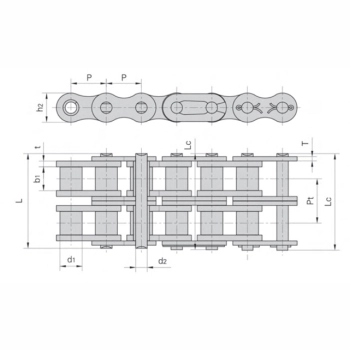 Łańcuch rolkowy napędowy 16 B-2 (1