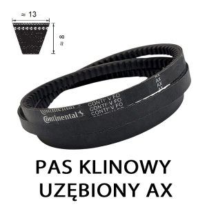 Pas pasek klinowy uzębiony AX 868 Lp CONTINENTAL 13x868 (AX33) Pas pasek klinowy uzębiony AX 868 Lp CONTINENTAL 13x868 (AX33)